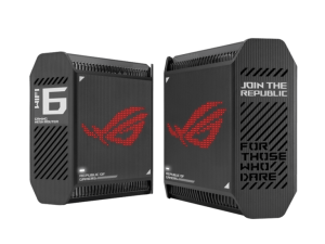 ASUS ROG Rapture GT6 (2PACK) AX10000 Tri-Band WiFi 6 Gaming Mesh System, Covers up to 5,800 sq ft, 2.5 Gbps Port, Triple-Level Game Acceleration, UNII 4, Free Lifetime Internet Security, Black - Zapcart Technology Qatar