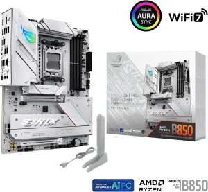 ASUS ROG Strix B850-A Gaming WiFi AMD AM5 B850 ATX Motherboard 14+2+2 Power Stages, DDR5 AEMP, 2.5G LAN, WiFi 7 with Q-Antenna, 4X M.2, PCIe® 5.0, USB 20Gbps Type-C, AI Networking II, ASUS AI Advisor - Zapcart Technology Qatar
