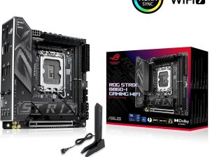 ASUS ROG STRIX B860-I GAMING WIFI B860 LGA 1851 mITX Mini-ITX Motherboard, Intel Core Ultra Series 2 Ready, Advanced AI ready, 10+1+2+1 stage, DDR5, 2.5G LAN, WiFi7, M.2, Thunderbolt 4, USB Type-C - Zapcart Technology Qatar