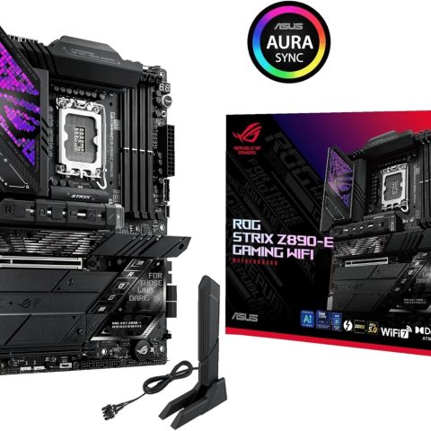 ASUS ROG Strix Z890-E Gaming WiFi Intel® Z890 LGA 1851 ATX Motherboard, Advanced AI PC-Ready, 18+2+1+2 Stages, DDR5, WiFi 7, 7X M.2, Thunderbolt™ 4, USB Type-C®, AI Overclocking, Cooling & Networking - Zapcart Technology Qatar