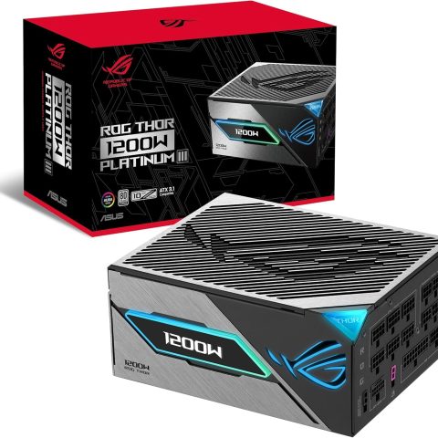 ASUS ROG Thor 1200W Platinum III Gaming Power Supply (GaN MOSFET, Aura Sync RGB, ATX 3.1 Compatible, PCIe 5.0 Ready, Magnetic OLED Display, Turbo Mode, GPU-First, 80+ Platinum Certification) - Zapcart Technology Qatar
