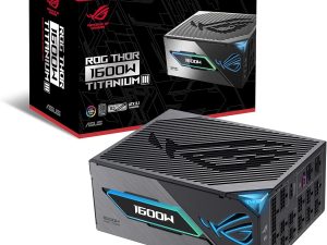 ASUS ROG Thor 1600W Titanium III Modular Gaming Power Supply (ATX 3.1, GaN-MOSFET, OLED Display and Aura Sync RGB, PCIe 5.0 Ready, 80+ Titanium and Cybenetics Lambda A+ Cybenetics) - Zapcart Technology Qatar