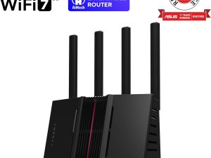 ASUS RT-BE92U BE9700 Tri-Band WiFi 7 Router, Supports New 320MHz Bandwidth & 4096-QAM, MLO, AI WAN Detection, AiMesh Support, Subscription-Free Network Security & Comprehensive VPN Features - Zapcart Technology Qatar
