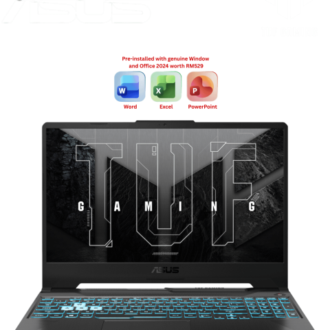 Asus TUF Gaming A15 FA506N-CGHN777WS 15.6'' FHD 144Hz Graphite Black (R7 8845HS, 8GB D5, 512GB SSD, RTX3050, H&S, W11) - Zapcart Technology Qatar