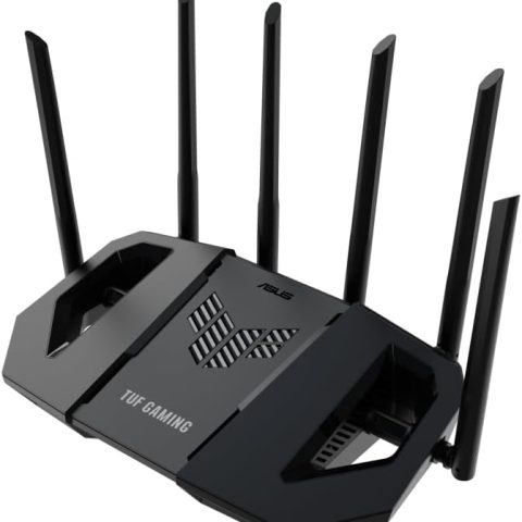 ASUS TUF Gaming BE6500 Dual Band WiFi 7 (802.11be) Extendable Gaming Router, Quad 2.5GbE ports, 3-step Port Forwarding, Smart Home Master, AiMesh support, and AiProtection Pro for Network Security - Zapcart Technology Qatar