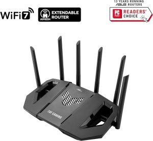 ASUS TUF Gaming BE9400 (TUF-BE9400) Tri Band WiFi 7 (802.11be) Extendable Gaming Router - Zapcart Technology Qatar