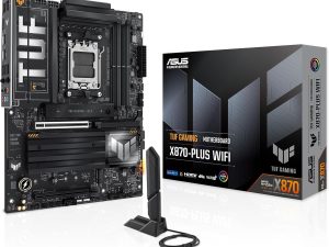 ASUS TUF Gaming X870-PLUS WiFi AMD AM5 X870 ATX Motherboard, 16+2+1, 80A SPS Power Stages, DDR5, PCIe 5.0 Ready, Four M.2 Slots, Wi-Fi 7, 2.5Gb LAN, HDMI, USB4® 40Gbps, SATA 6 Gbps, USB 20Gbps Type-C - Zapcart Technology Qatar
