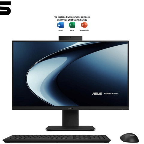 ASUS V600 AiO VM640KA-BPC007WS 23.8" FHD All-In-One Desktop PC Black (AI R7-350, 16GB D5, 1TB SSD, W11H, 3Y OSS, M365) - Zapcart Technology Qatar