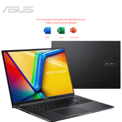ASUS Vivobook 16 [A1605V-AMB2255WS/A1605V-AMB2256WS] 16" WUXGA (i7-13620H, 16GB, 512GB SSD, H&S+M365, W11) - Zapcart Technology Qatar