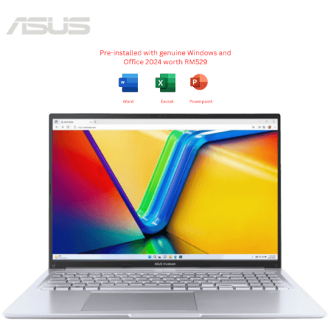 Asus Vivobook 16 [A1605V-APMB035WMS/A1605V-APMB036WMS] 16'' WUXGA Laptop (Core 5 120U, 16GB, 512GB SSD, Intel, W11, HS+M365) - Zapcart Technology Qatar
