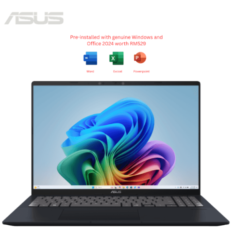 ASUS Vivobook 16 A1607Q-AMB155WS 16.0-inch WUXGA Quiet Blue (SD X X126100, 16GB D5, 512GB SSD, QUALCOMM, H&S, W11) - Zapcart Technology Qatar