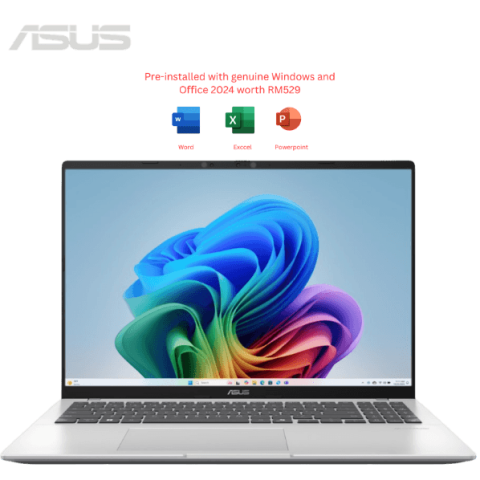ASUS Vivobook 16 A1607Q-AMB156WS 16.0-inch WUXGA Cool Silver (SD X X126100, 16GB D5, 512GB SSD, QUALCOMM, H&S, W11) - Zapcart Technology Qatar