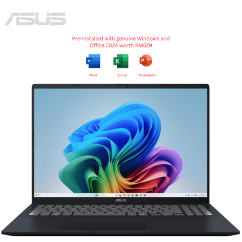 ASUS Vivobook 16 [M1607G-AMB445WS/M1607G-AMB446WS] 16" FHD (AI 7 445, 16GB D5, 1TB SSD, H&S, W11) - Zapcart Technology Qatar