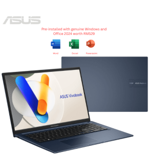 Asus Vivobook 17 [A1704V-AAU112WS/A1704V-AAU113WS] 17.3" FHD IPS (C7 150U, 16GB D5, 1TB SSD, Microsoft Office 2024 + M365 Basic, W11) - Zapcart Technology Qatar