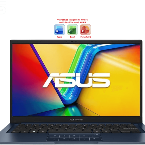 Asus Vivobook A1404V-AEB121WS 14" FHD Quiet Blue (C7 150U, 16GB D5, 512GB SSD, Intel, H&S, W11) - Zapcart Technology Qatar
