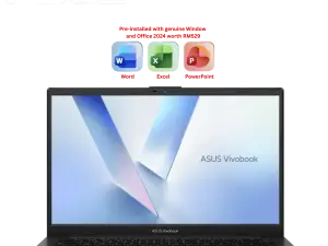 Asus Vivobook Go 14 [E1404F-AEB080WSP/E1404F-AEB082WSP] 14" FHD IPS (R5 40, 8GB LPDDR5, 512GB SSD, H&S, W11) - Zapcart Technology Qatar