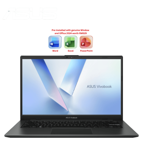 Asus Vivobook Go 14 [E1404F-AEB080WSP/E1404F-AEB082WSP] 14" FHD IPS (R5 40, 8GB LPDDR5, 512GB SSD, H&S, W11) - Zapcart Technology Qatar