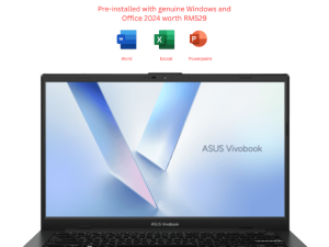 ASUS Vivobook Go 14 [E1404F-AEB130WS/E1404F-AEB132WS] 14" FHD (R3-30, 8GB D5, 512GB SSD, H&S, WIN11) - Zapcart Technology Qatar