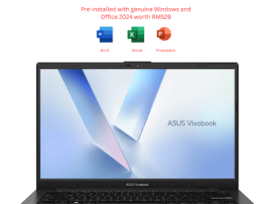 ASUS Vivobook Go 14 [E1404F-AEB150WS/E1404F-AEB152WS] 14" FHD (R5 40, 16GB D5, 512GB SSD, H&S, W11) - Zapcart Technology Qatar