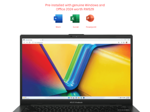 Asus VivoBook Go 14 E1404G-AEB583WS 14'' FHD Laptop Mixed Black (i3-N305, 8GB, 512GB SSD, Intel, W11, HS+M365) - Zapcart Technology Qatar