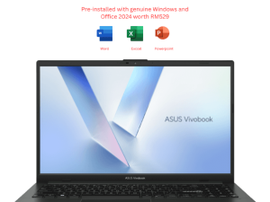 Asus VivoBook Go 15 [E1504F-ABQ770WS/E1504F-ABQ771WS/E1504F-ABQ772WS] 15.6'' FHD Laptop (R3-7320U, 8GB, 512GB SSD, ATI, W11, HS+M365) - Zapcart Technology Qatar