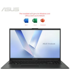 Asus VivoBook Go 15 [E1504G-ABQ1137WS/E1504G-ABQ1138WS] 15.6'' FHD Laptop (i3 N05, 8GB, 512GB SSD, Intel, W11, HS+M365) - Zapcart Technology Qatar