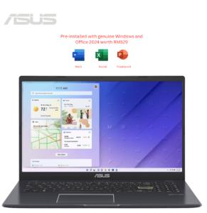 Asus Vivobook Go 15 [E510K-AEJ731WMS / E510K-AEJ732WMS / E510K-AEJ733WMS] 15.6'' FHD Laptop (Celeron N4500, 8GB, 512GB SSD, Intel, W11, HS+M365) - Zapcart Technology Qatar