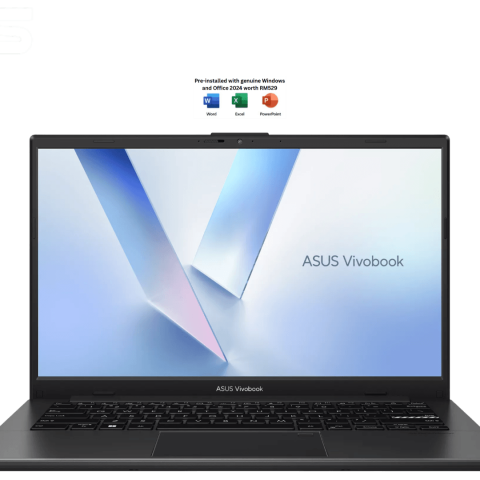 Asus Vivobook Go [E1404F-AEB060WS/E1404F-AEB062WS] 14" FHD (R5 40, 16GB LPDDR5, 256GB SSD, H&S, W11) - Zapcart Technology Qatar