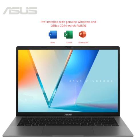 ASUS Vivobook S [M3407G-ASF545WS/M3407G-ASF546WS] 14" OLED FHD (AI 7 445, 16GB D5, 512GB SSD, ATI, H&S, W11) - Zapcart Technology Qatar