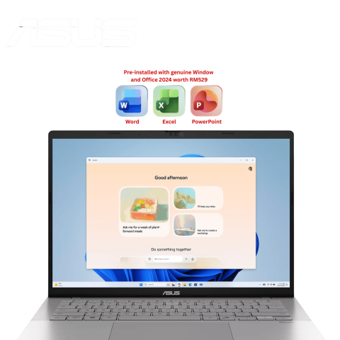 Asus Vivobook S14 [S3407V-ALY082WS/S3407V-ALY081WS] 14" WUXGA (C5 210H, 16GB D5, 512GB SSD, H&S, W11) - Zapcart Technology Qatar