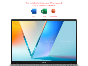 Asus Vivobook S16 [M3607K-ASH236WS/M3607K-ASH238WS] 16" FHD OLED (AI 5 330, 16GB D5, 512GB SSD, ATI, H&S, W11) - Zapcart Technology Qatar