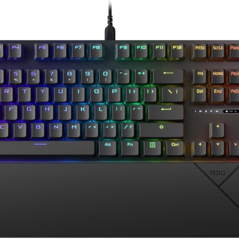 ASUS XA14 ROG Strix Scope II X 100% Gaming Keyboard (Hot-swappable pre-lubed NX Snow V2 Mechanical switches, Multifunction Controls, PBT doubleshot keycaps, Silicone dampening Foam, and a Wrist Rest) - Zapcart Technology Qatar