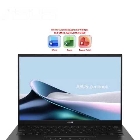 Asus Zenbook 14 OLED UM3406G-AQD430WS 14" WUXGA OLED Jade Black (AI 5 430, 16GB LPDDR5X, 512GB SSD, AMD Radeon, H&S, W11) - Zapcart Technology Qatar