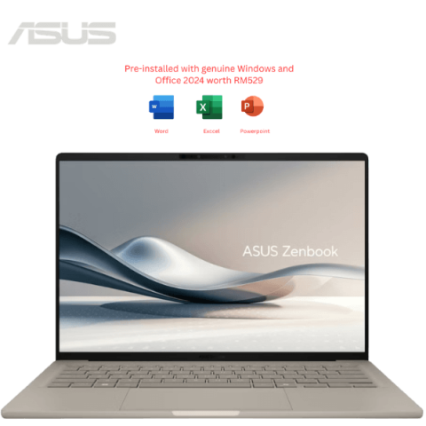 Asus Zenbook A14 (UX3407Q-ASB0226WS/UX3407Q-ASB0228WS) 14" WUXGA Laptop (X1 26 100, 32GB, 1TB SSD, Qualcomm, W11, HS+M365) - Zapcart Technology Qatar