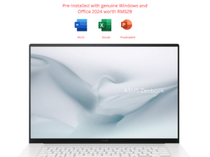 Asus Zenbook S16 [UM5606G-ASR465WS/UM5606G-ASR466WS] 16" 3K OLED (AI 9 465, 32GB D5, 1TB SSD, H&S, W11) - Zapcart Technology Qatar
