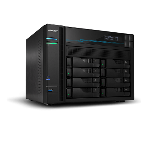 ASUSTOR LOCKERSTOR 8 AS6508T (8BAY/2.1GHZ QC/8GB/2x10GBE/2NVME) - Zapcart Technology Qatar