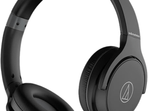 Audio-Technica ATH-S220BT Wireless On Ear Headphones Black (Up to 60 hours of continuous use on a full charge and up to 3.5 hours of use on a 10-minute rapid charge (via USB-C connection)) - Zapcart Technology Qatar