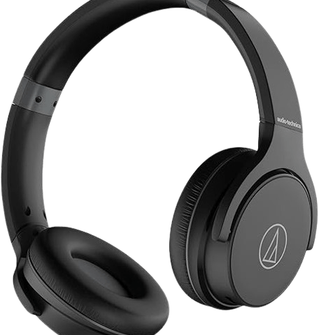 Audio-Technica ATH-S220BT Wireless On Ear Headphones Black (Up to 60 hours of continuous use on a full charge and up to 3.5 hours of use on a 10-minute rapid charge (via USB-C connection)) - Zapcart Technology Qatar