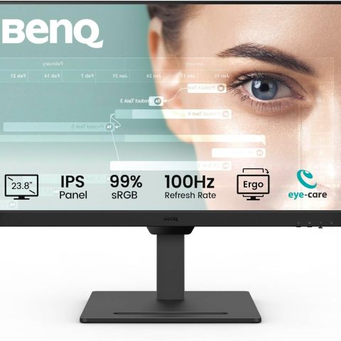 BENQ GW2490T 24" Monitor 100Hz FHD 1920x1080p | IPS | Vertical Monitor | Eye-Care | Thin Bezel | Height & Tilt Adjustable | DisplayPort | HDMI x2 - Zapcart Technology Qatar