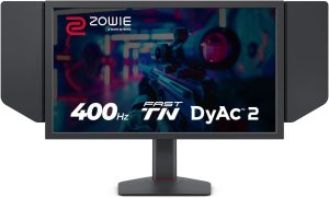 BENQ Zowie XL2566X+ | 24.1 | Fast TN 400Hz Gaming Monitor for Esports | Motion Clarity DyAc2 | 1080p | XL Setting to Share | Shielding Hood | New Industrial Grade Ball Bearing Height Adjustment - Zapcart Technology Qatar