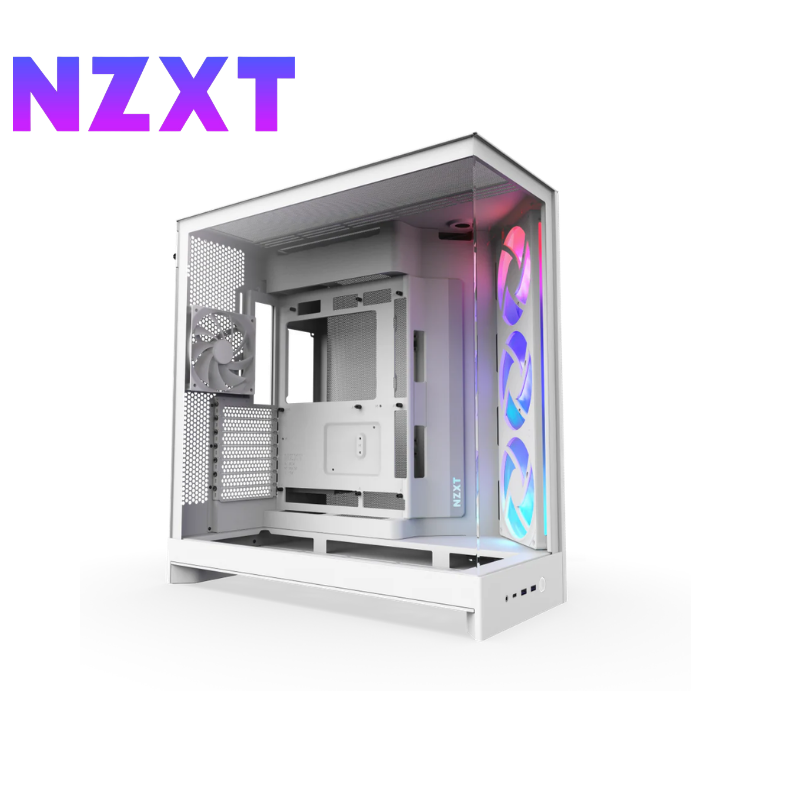 NZXT H9 Flow RGB (2025) ATX Case - White - Zapcart Technology Qatar