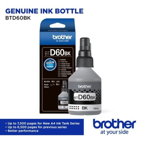 BROTHER BTD60BK/BT5000C/BT5000M/BT5000Y Refill Ink Bottle (Ultra High Yield) - Zapcart Technology Qatar