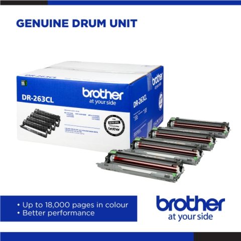 Brother DR-263CL Genuine Colour Drum Unit, Colour, Page Yield up to 18,000 pages - Zapcart Technology Qatar
