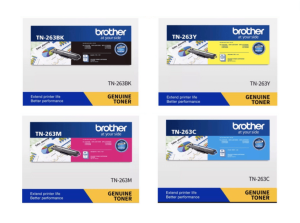 Brother TN-263BK | C | M | Y BLACK / COLOR Original Toner HL-L3230CDN / DCP-L3551CDW / MFC-L3750CDW - Zapcart Technology Qatar
