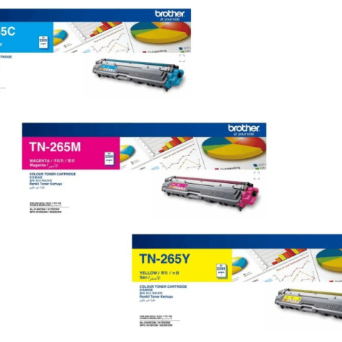 Brother TN-265 Cyan Magenta Yellow Toner for HL 3150CDN 3170CDW MFC9140CDN - Zapcart Technology Qatar