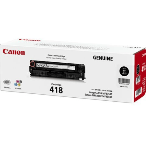 CANON CART 418 ORIGINAL TONER CARTRIDGE BLACK / CYAN / YELLOW / MAGENTA FOR MF8350Cdn MF8380Cdw MF8580Cdw MF729Cx - Zapcart Technology Qatar
