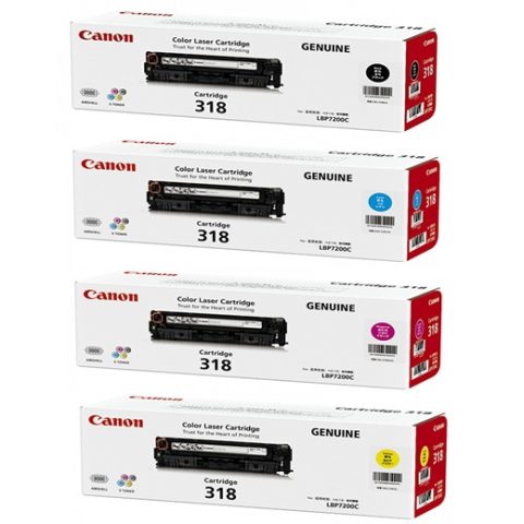 Canon Cartridge 318 for Canon LBP-7200C printer (Black, Cyan, Magenta, Yellow) - Zapcart Technology Qatar