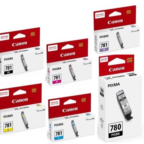 Canon CLI-781 INK (Black/Cyan/Magenta/Yellow/Photo Blue) PGI-780 PGBK INK (TS707A, TS6370/8170/8270/8370/9170/9570, TR8570) - Zapcart Technology Qatar