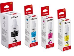 CANON GI-70 BLACK/CYAN/MAGENTA/YELLOW INK BOTTLE - Zapcart Technology Qatar