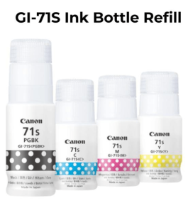 CANON GI-71S BLACK CYAN MAGENTA YELLOW INK BOTTLE (40 ML) For PIXMA G1020/G2020/G3020/G3060/G3770/G4770/G1730/G2730/G3730/G4780 - Zapcart Technology Qatar